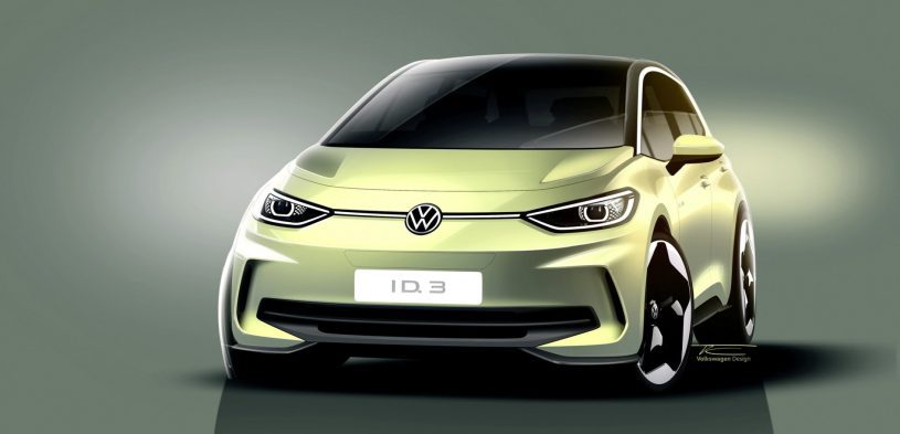 The new modern design of the Volkswagen ID.3 2023